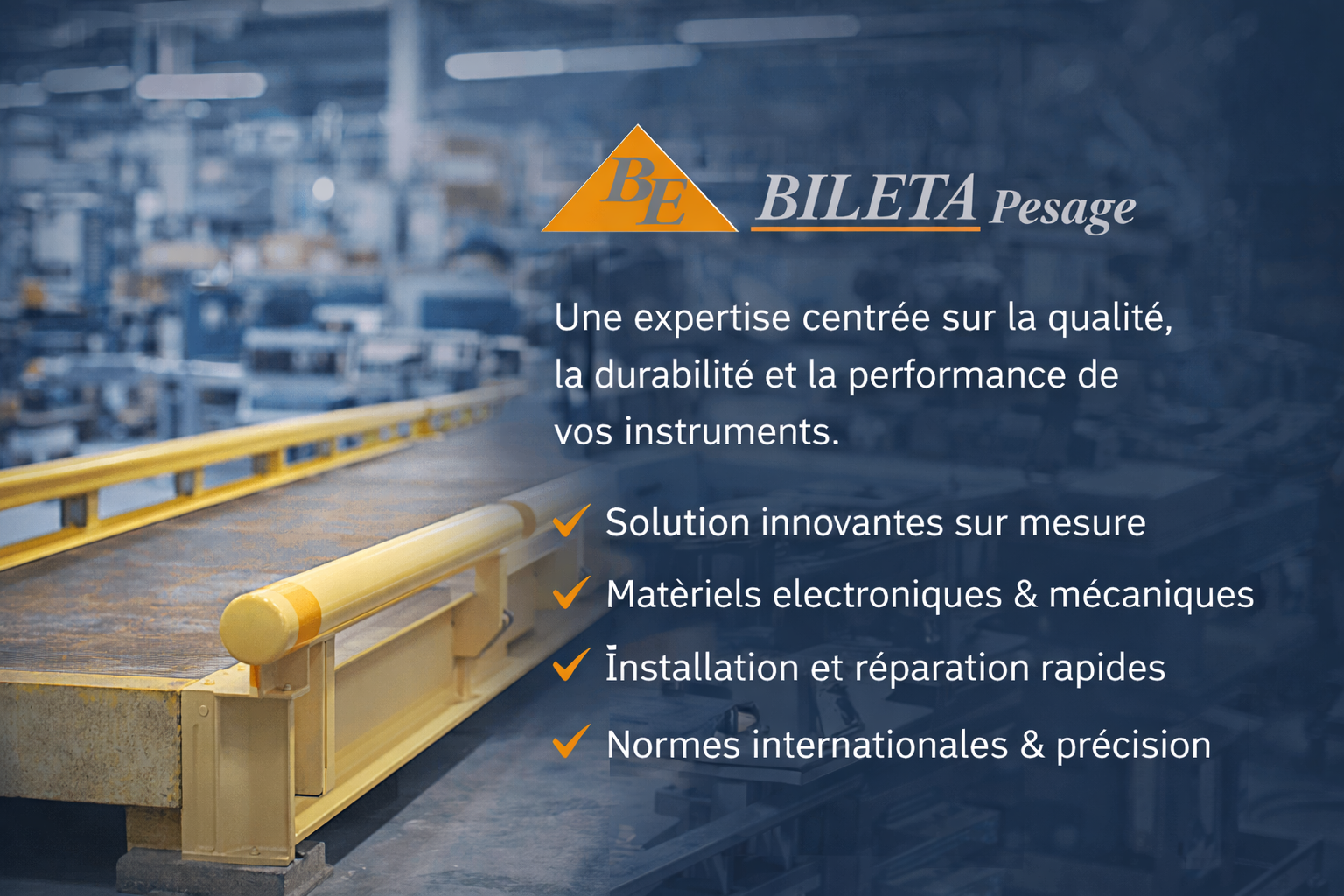 Atelier et équipement de pesage