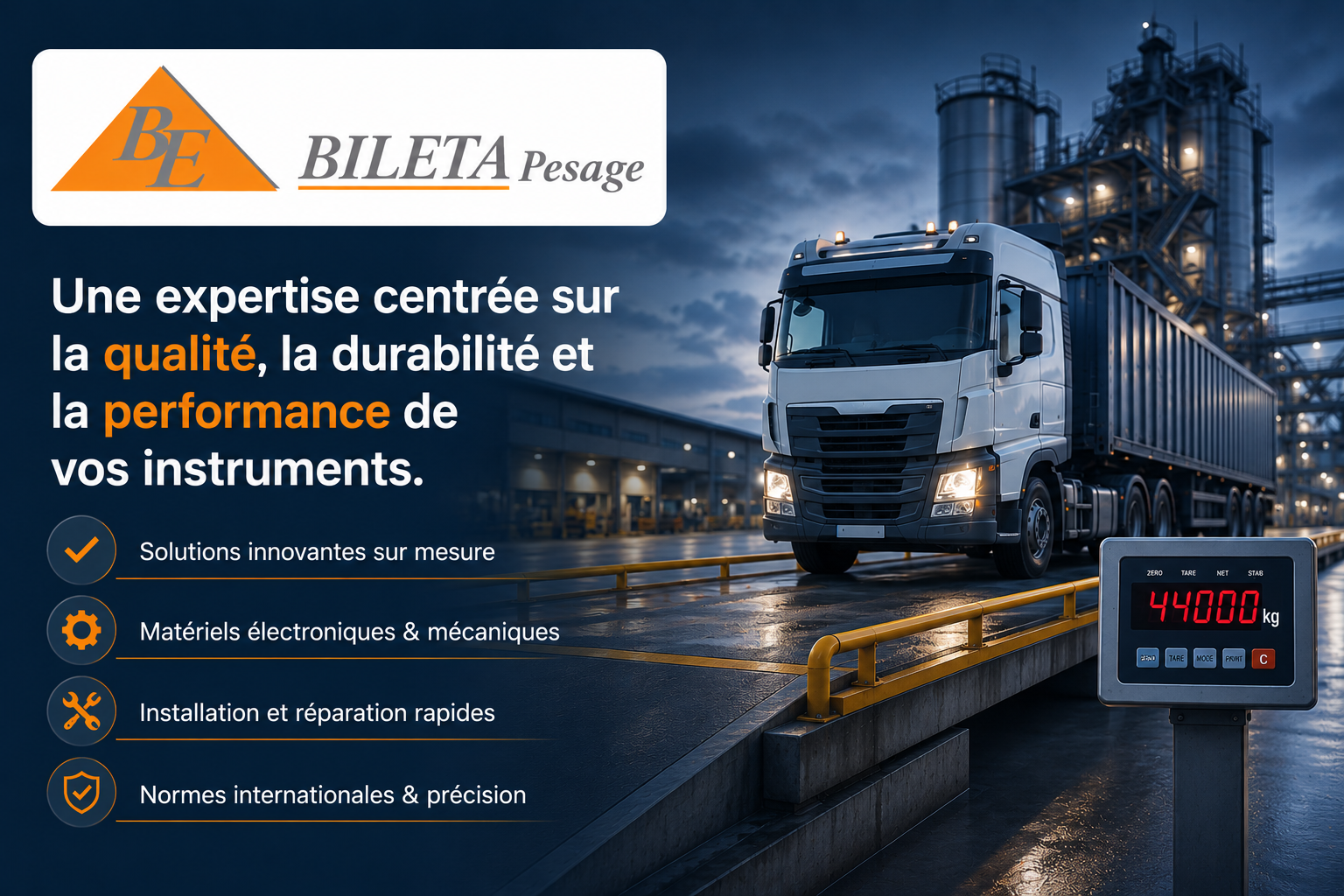 Atelier et equipement de pesage